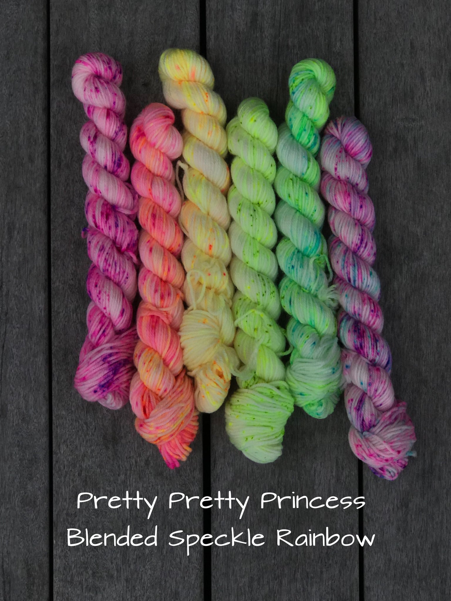 Unicorn Pastel Rainbow mini yarn set of 6 solid colored mini