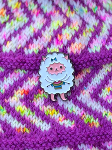 Enamel Pin - Knitting Sheep